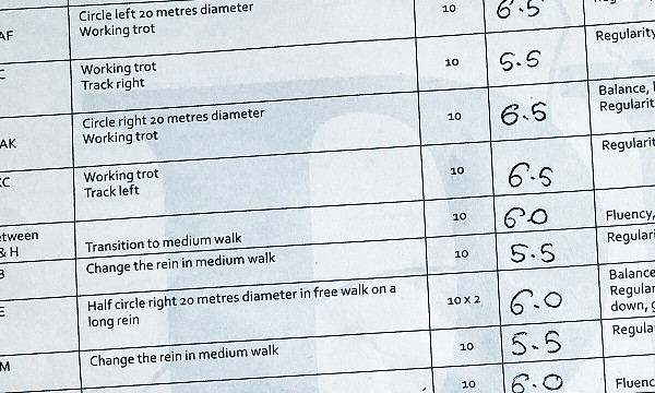 dressage score